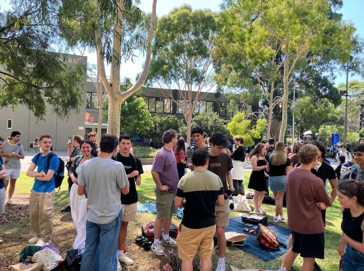 AUJS students at an O-Week campus gathering